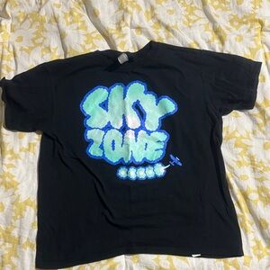 Gildan Kids Black T-Shirt with Blue Graphic